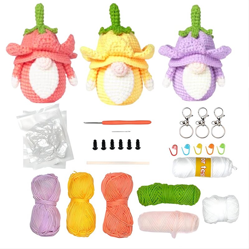 Crochet Kit For Beginners Crochet Startr Kit 3 Pcs Wobbles Crochet Kit Includes Step-By-Step Instruction And Video Tutorials