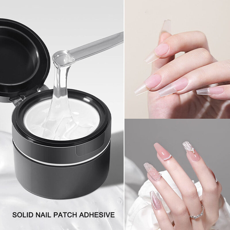 12Ml Solided Nagels Lijm Gel Voor Zachte Nep Nail Tips Zelfklevende Nail Art Strass Lijm Multifunctionele Manicure Tools Voor Nagels
