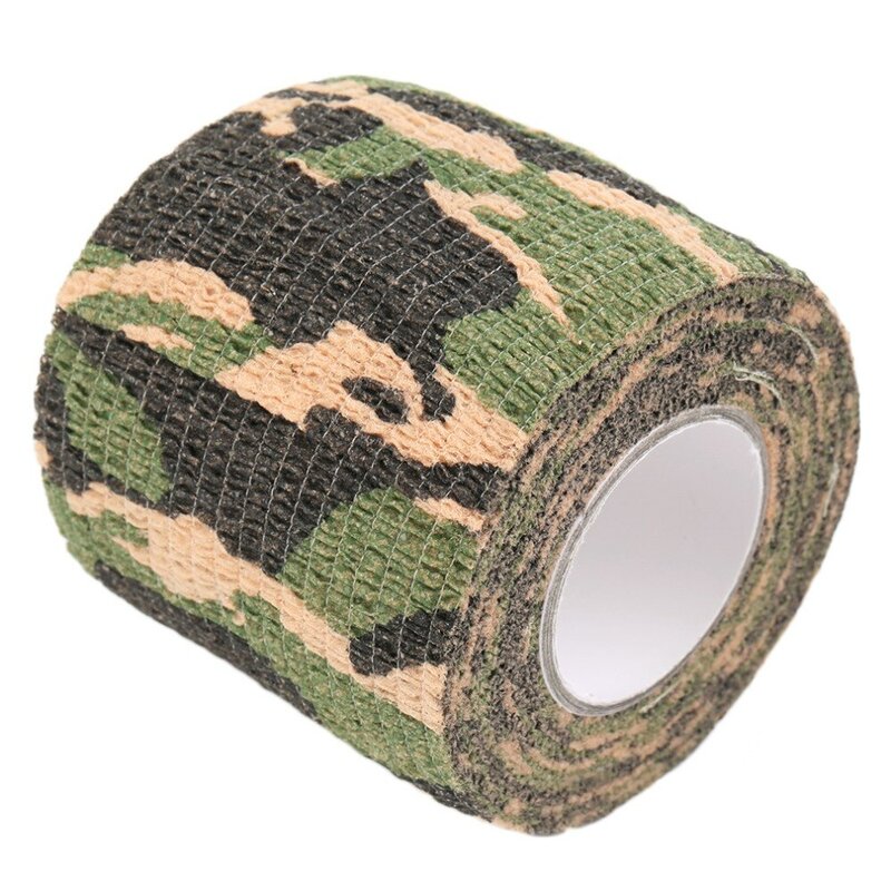 Militar camuflagem fita elástica, impermeável, camuflagem, para paintball, arma, tiro, bandagem elástica, ferramentas de caça