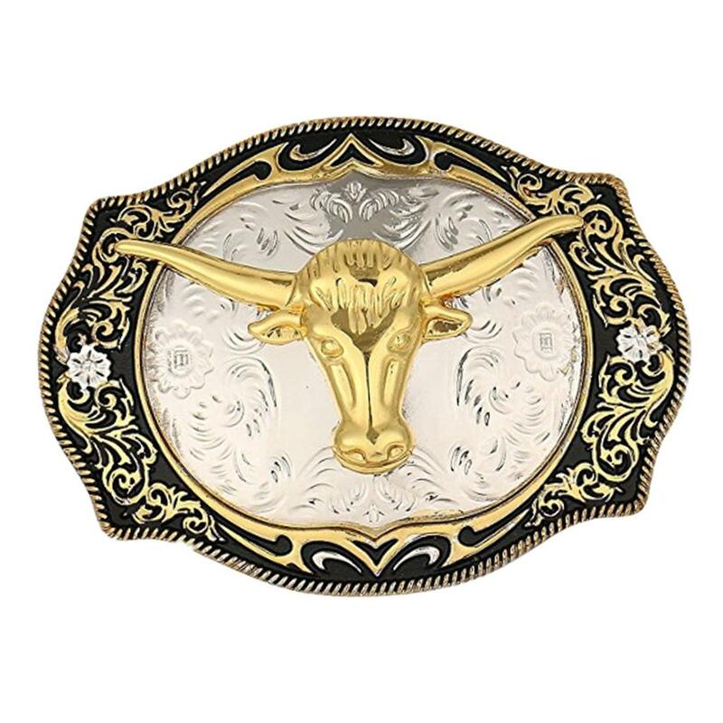 Reemplazo de hebilla de cinturón grande de estilo Vintage, cabeza de Toro, vaquero occidental, Rodeo