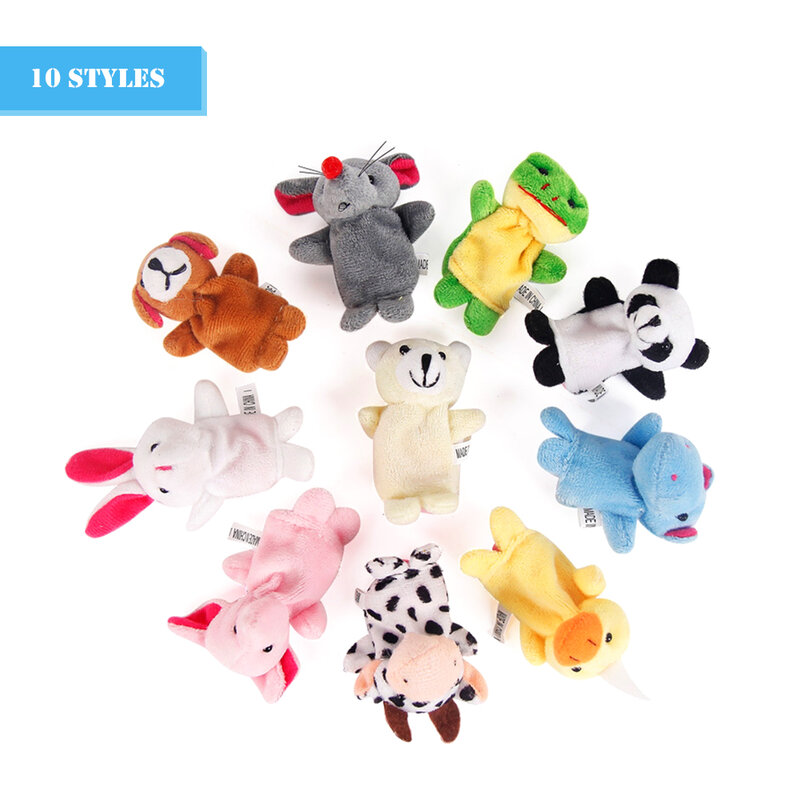 10 pcs Animal Finger Puppets Set Perfect Plush Toys Storytelling Fairy Tales Ideal as Christmas or Birthday Gifts for Kids