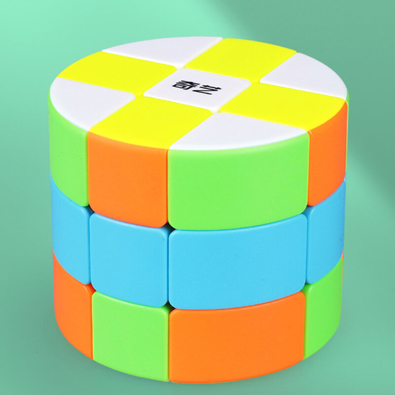 Cubo Mágico Cilindro para Crianças, Puzzle de Velocidade Profissional, Cérebro Twisty, Brinquedos Educativos Antistress, 3x3x3