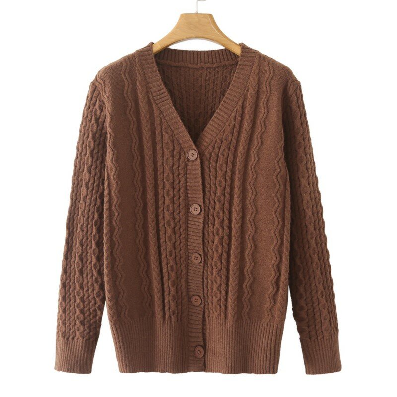 2023 jesienne ubrania damskie Plus rozmiar sweter z dekoltem w szpic luźny sweter damski