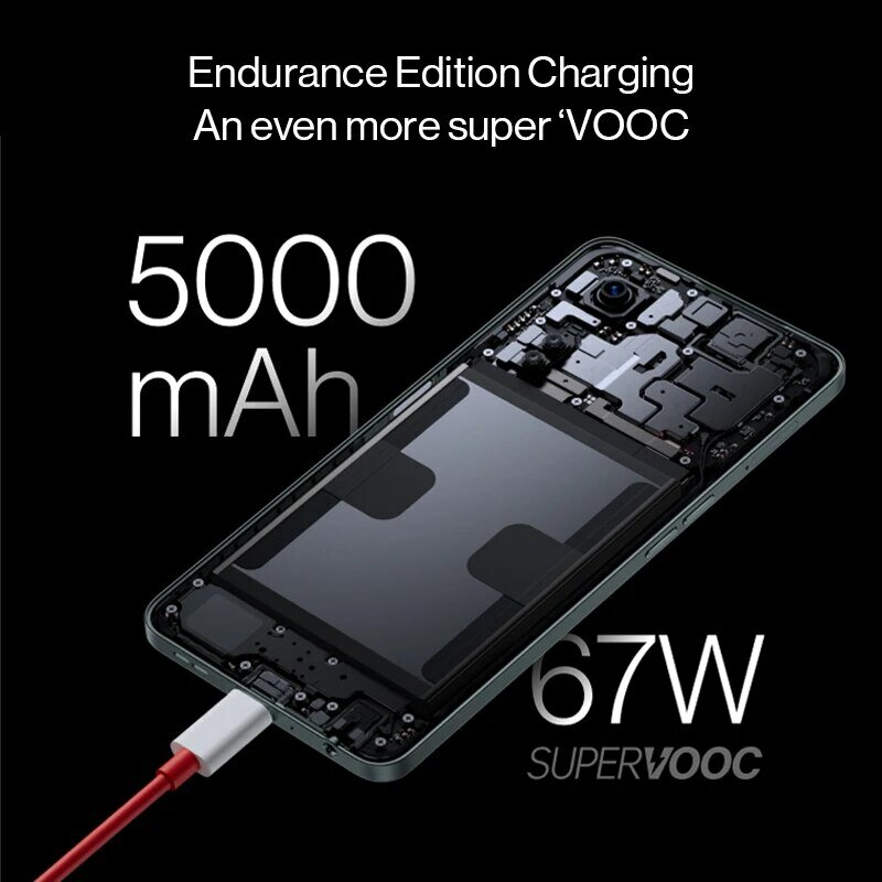 Смартфон OnePlus Nord CE 3 Lite, фотокамера 5000 МП, аккумулятор 695 мАч, Snapdragon 120, дисплей Гц