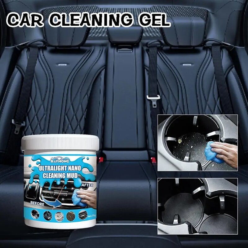 1pc Car Air Vent Magic Dust Cleaner Gel Household Auto Laptop Keyboard Cleaning Gel Office Wash Mud Removal Slime Rubber