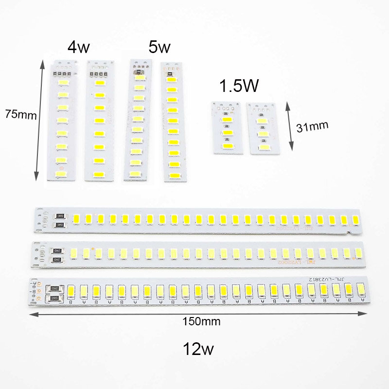 Chip SMD 5730 LED DC 5V, 5W, 6W, 10W, cuentas de luz nocturna de superficie, tablero de luces de un solo Color para lámpara de bombilla DIY, blanco cálido