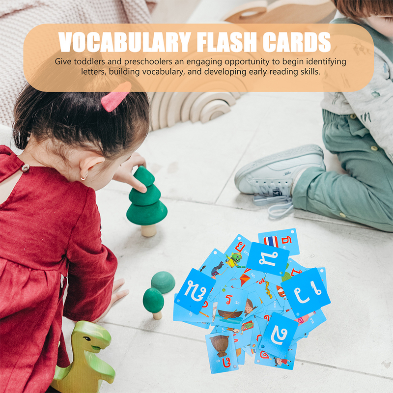 45 Pcs Study Cards Alphabet Flash Alphabet Flash Cards for Adults Toddler Alphabet Flash Cards Language Toddlers 1-2 Years Paper