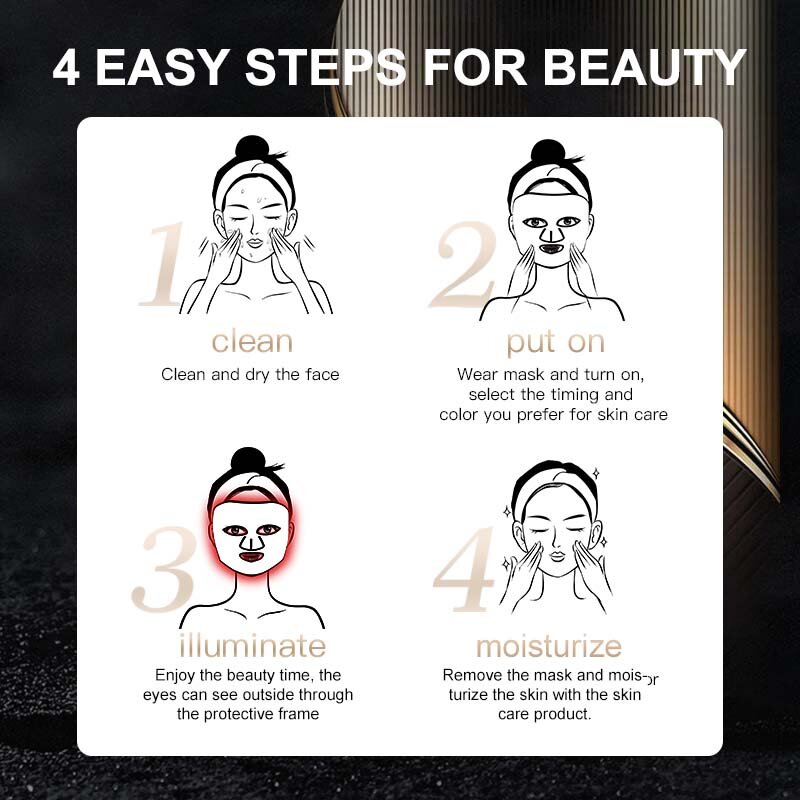 Vanco star neueste LED-Gesichts maske 7 Farben 77 Lampen Haut verjüngung Anti-Akne-Hautpflege Schönheit Gesundheits gerät Drops hipping