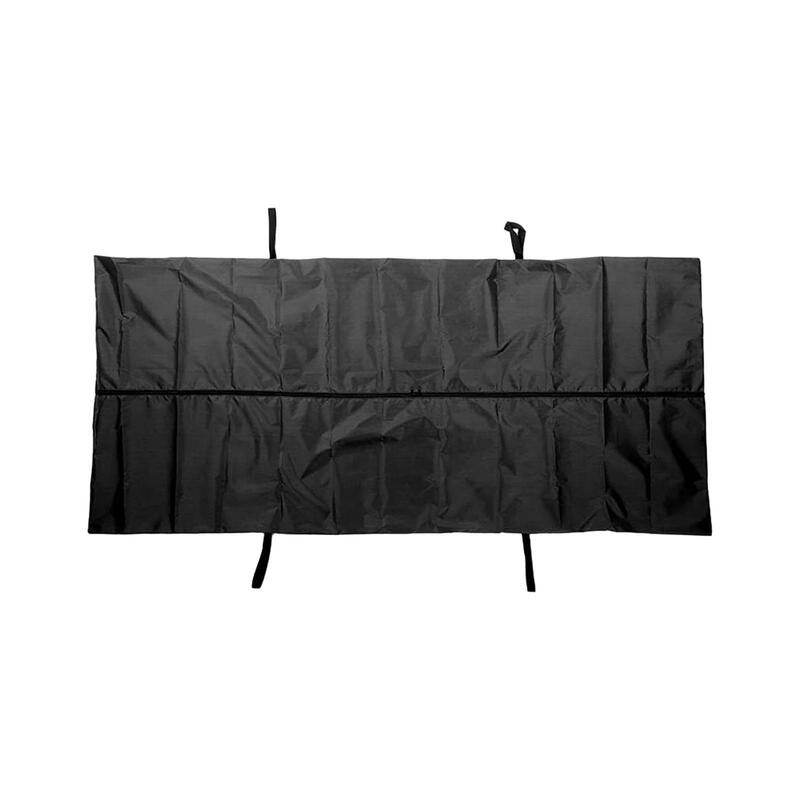 Body Bag Stretcher Disposable 210D Oxford Cloth with Zipper Heavy Duty with 4 Handles 82.68'' x 29.53'' Black for Outdoor Hiking