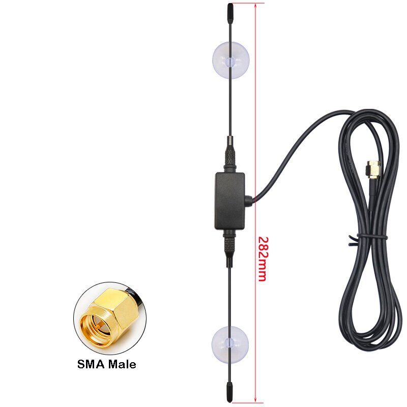 High Quality 433MHZ Shofar T Type Sucker Antenna Signal Amplifier 3 Meters 5dbi Lora Module Paste Full Copper Cable SMA Male
