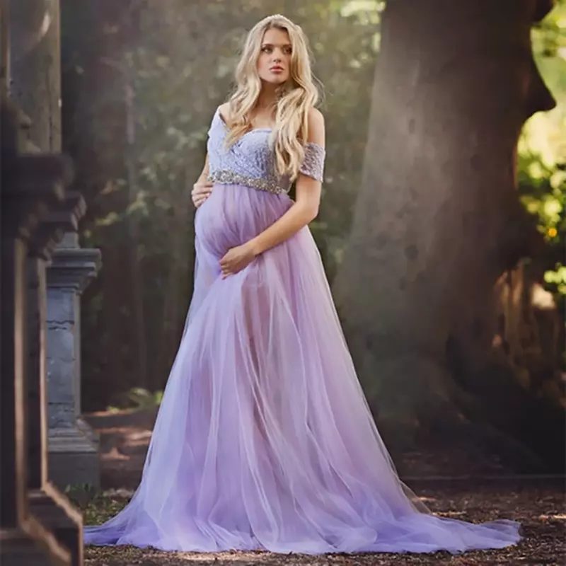 Кружевные платья для беременных для фотосессии тюлевые сексуальные платья макси с открытыми плечами для беременных свадебные платья для беременных