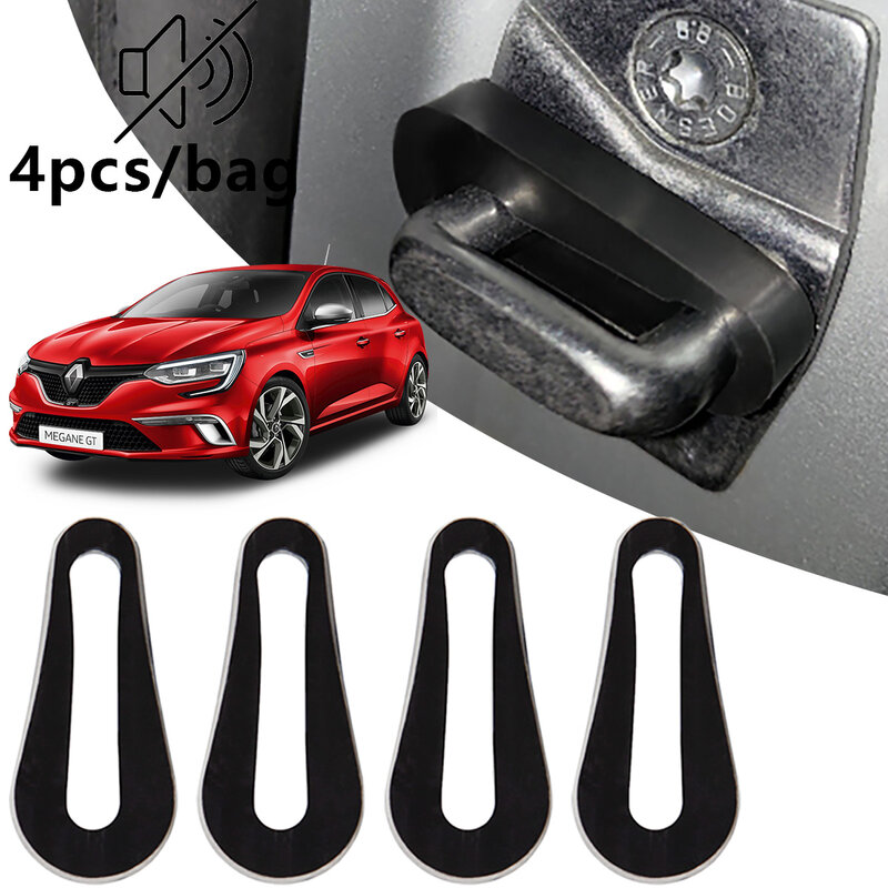 4X For Renault Megane 2 3 4 Car Door Lock Buffer Damping Shock Absorber Seal Pad Deadener Quiet Replacement Accessories