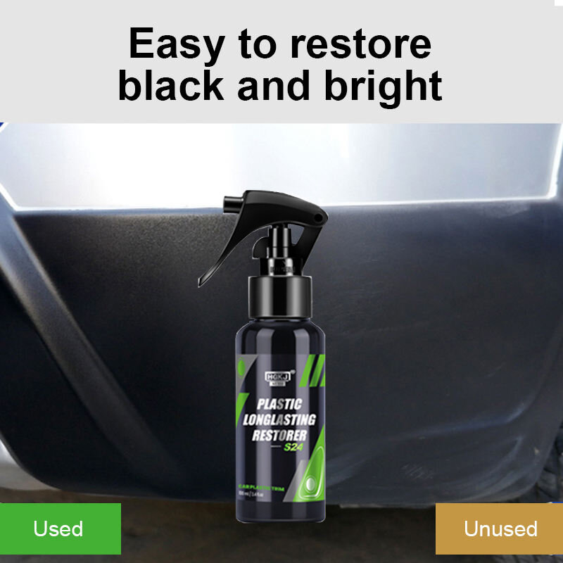Car Plastic Restorer Rubber Trim Back To Black Plastic Renovation Hgkj S24 Wax Polish Hydrophobic Coating Auto Care Accesorries
