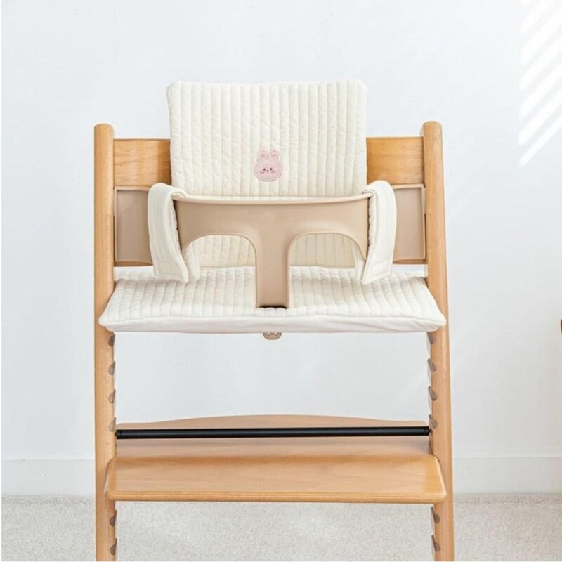Non-Slip Baby High Chair Almofada, Cartoon Bear, Cadeira de jantar Back Support, Soft Pad for Stokke Chair