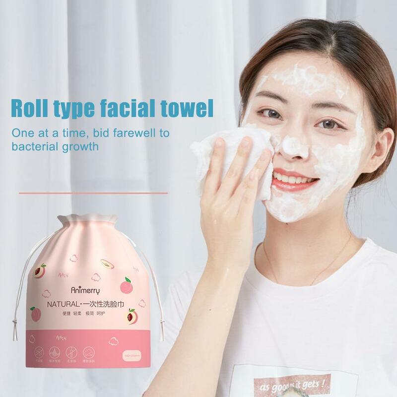 1 rotolo di cotone usa e getta asciugamani per il viso Baby Facecloth Skincare bagno asciutto tessuto lavabile fare tovagliolo per il viso salviette asciugamano O5F4