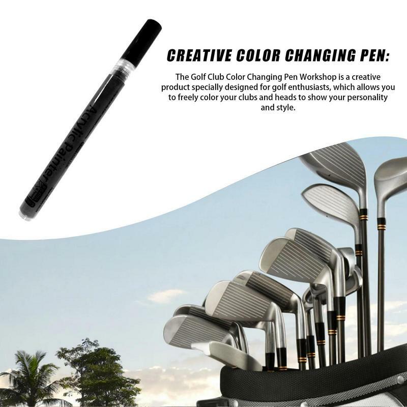 Bolígrafo de Tinta acrílica que cambia de Color, rotulador impermeable para practicar dibujo de golfista, accesorios de Golf para piedra de lona y