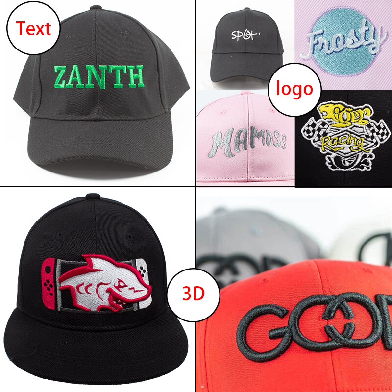 Topi dan topi bordir kustom-Logo atau teks yang dipersonalisasi-Ideal untuk bisnis, acara, dan hadiah