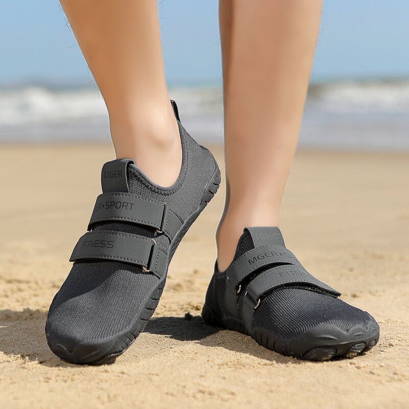 Sepatu renang sol karet uniseks, sepatu renang air luar ruangan sol karet antiselip untuk pria dan wanita, sepatu air pantai cepat kering musim panas