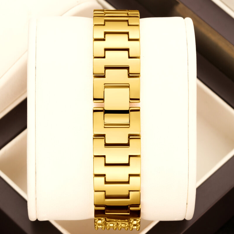 YaLaLuSi-Dissolvant de montre pour femme, Ion Gold Plating, Crystal Diamonds, Gift for Ladies, Classic Brand, Hot Knowing, fraîchement Box