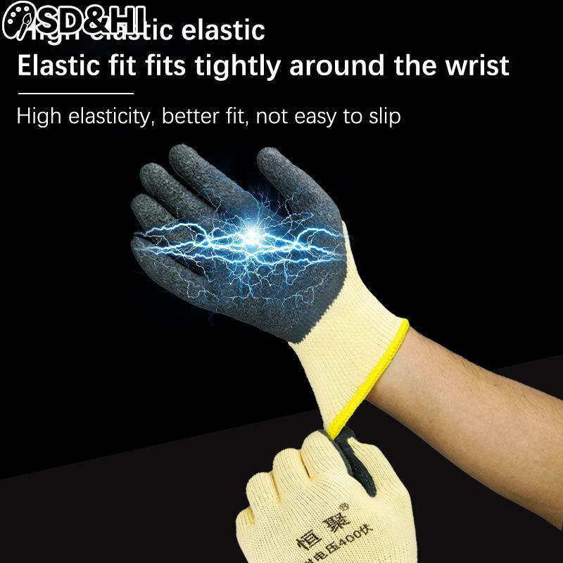 1 para antyelektrycznych rękawic ochronny zabezpieczający gumowe rękawice robocze dla elektryka narzędzie ochronne 400v rękawice izolacyjne