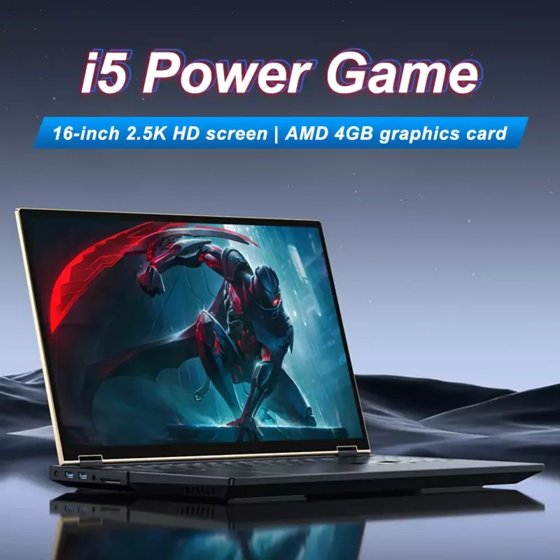 High performance gaming laptop Intel Core i5 windows11 system 15 inch 2.5K ultra clear screen DDR4 16G/32G 1TB/2TB ROM notebook