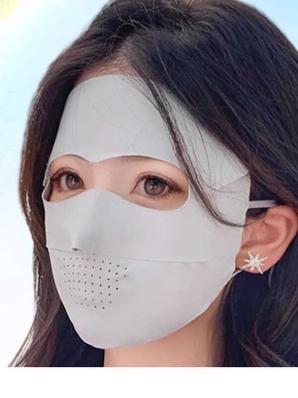Outdoor Cycling Golf Sun Mask Summer UPF50 + Women Ice Silk Mask traspirante Facekini Thin Cover integrale