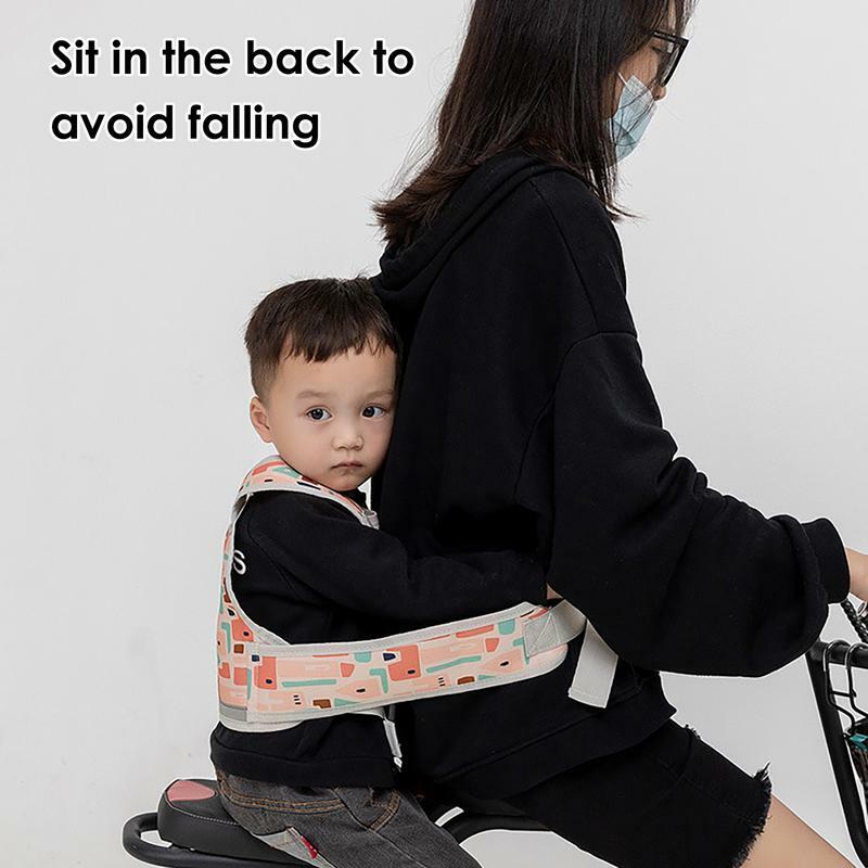 Cinto de segurança com faixa reflexiva ampla para crianças, malha respirável, cinta para crianças