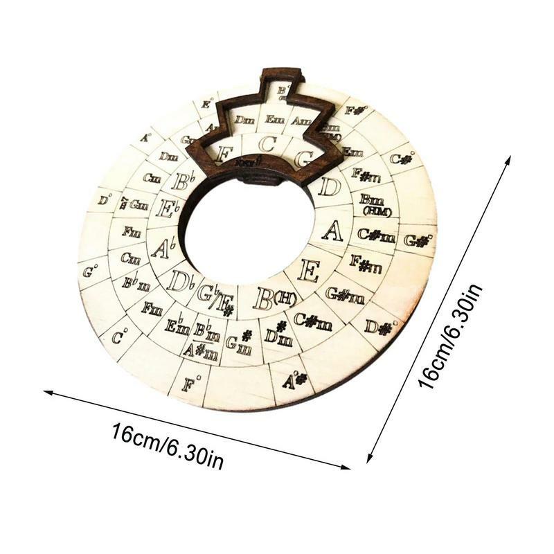 Rueda circular de Fifths, herramienta de acorde de madera, rueda circular que expande tu capacidad de reproducción, escritura de canciones y exploración de música, imprescindible