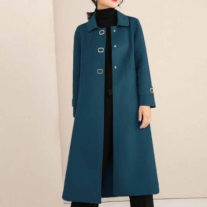 2023 двухстороннее шерстяное пальто женский костюм приталенный кашемировый топ Высококачественная шикарная верхняя одежда зимние шерстяные куртки женские