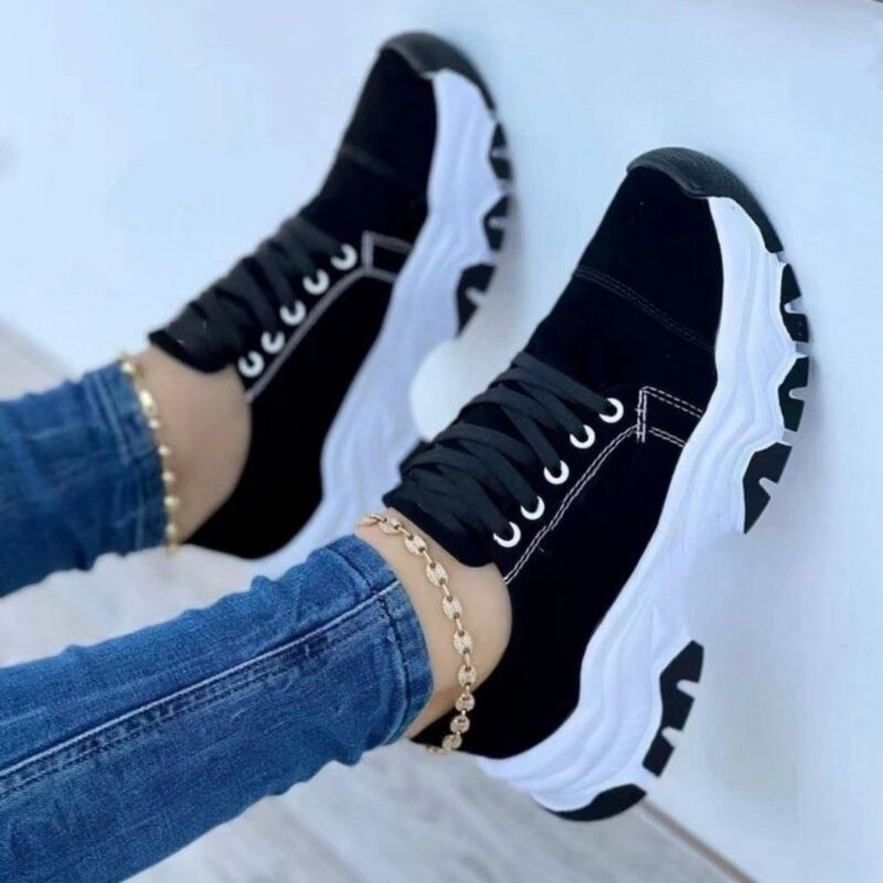 Sneakers Women Shoes 2023 New Pattern Canvas Shoe Casual Women Sport Shoes Flat Lace-Up Adult Zapatillas Mujer