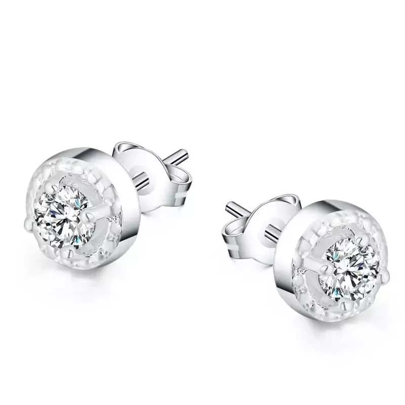 Orecchini di personalità placcati argento popolari caldi per le donne gioielli per feste orecchini a bottone in cristallo regali di natale di moda