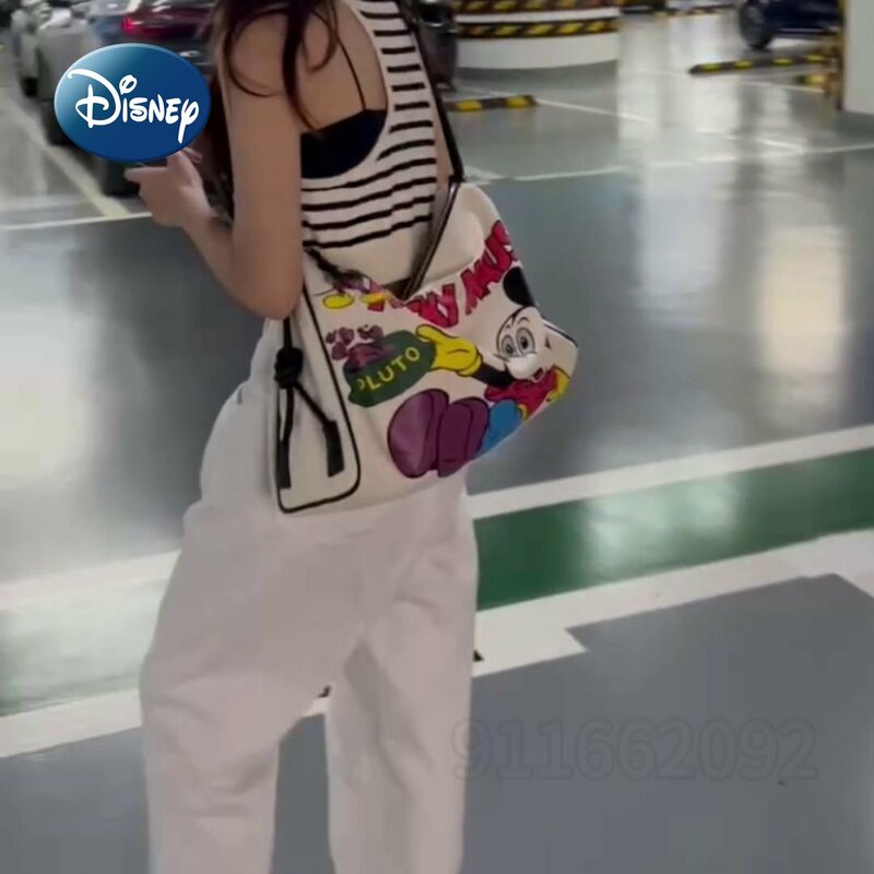 Disney-bolso de viaje de Mickey para mujer, bolso oblicuo de un hombro, de gran capacidad, multifuncional