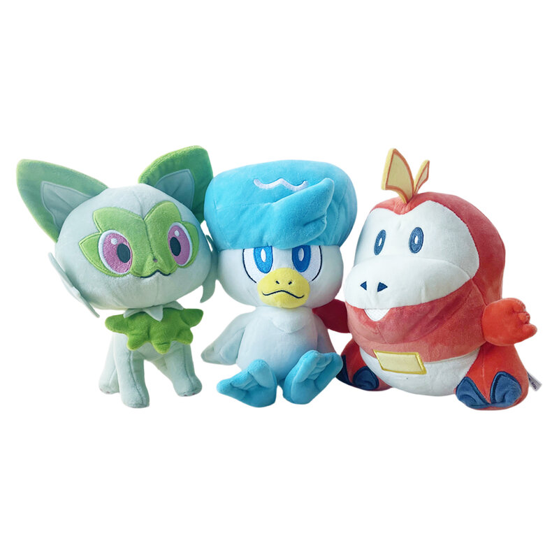 Pokémon Kawaii Stuffed Toy, Plush Doll, Cartoon Gift for Kids, Kawaii Toy, Gift for Kids, Pikachu, Quaxly, Fuecoco, Meowscarada, Novo