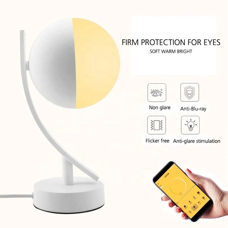 Tuya Children Bedside Led Reading Lamp Soft Warm Bright Creative Voice Learning Eye Care Table Lamp Wifi Intelligent Table Lamp