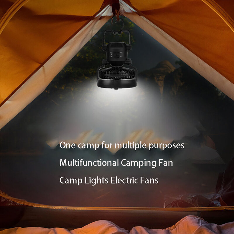 Ventilador multifunción para acampar, lámpara recargable portátil de alta potencia, linterna Led recargable, iluminación exterior, luz de emergencia