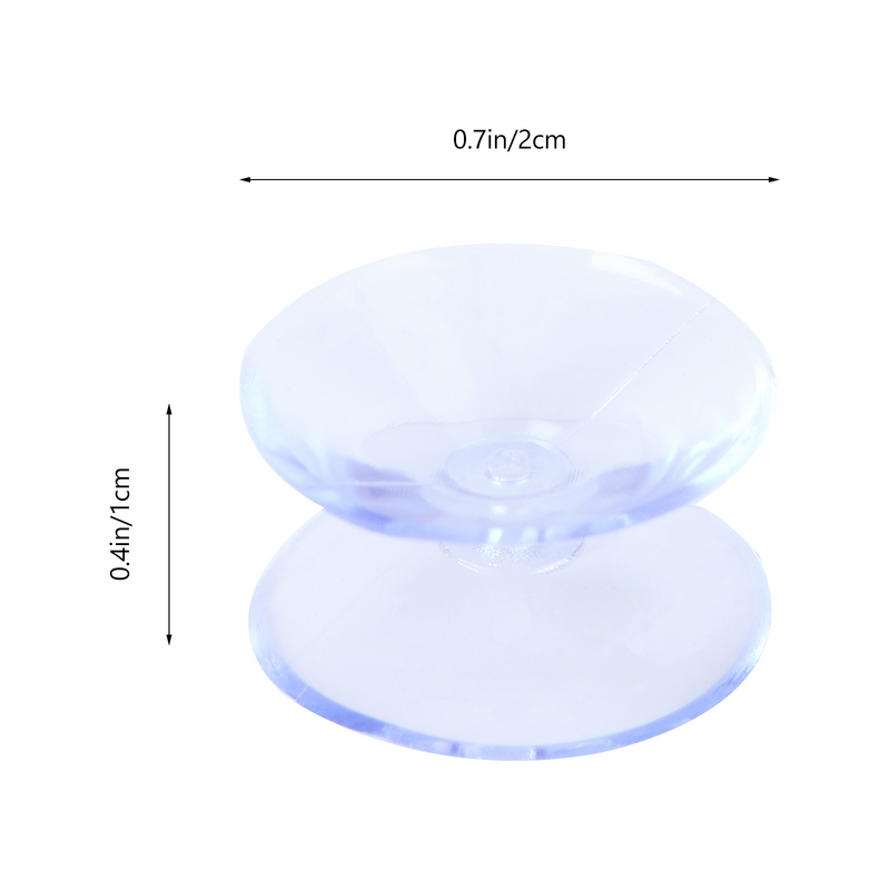 12pcs 10 X 20mm Sucker Pads for Glass Double Sided Suction Cups Transparent Glass Table Spacers Clear