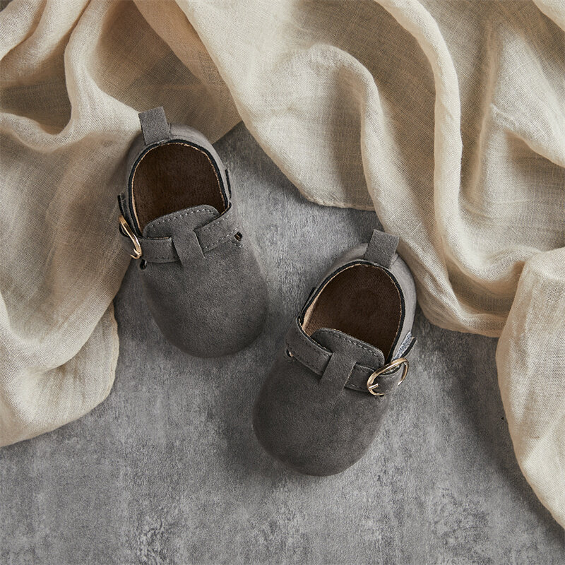 Туфли Tregren для новорожденных 0-18 месяцев, мягкая бычья замшевая подошва, Резиновые Нескользящие, для первых шагов, повседневная обувь на плоской подошве для мальчиков и девочек