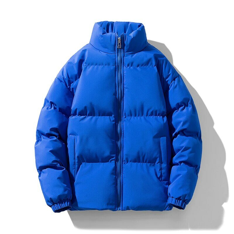 Winter Jacket Men Parkas Thicken Warm Coat Mens Stand Collar Jackets Solid Color Parka Coat  Fashion New Streetwear