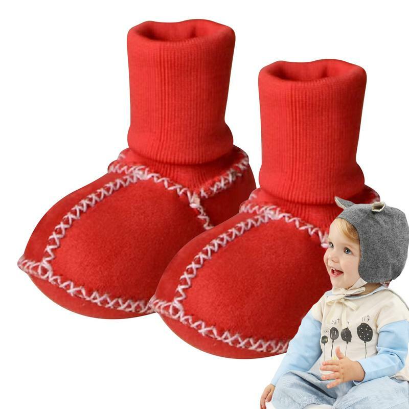 Детские милые туфли-носки для новорожденных мальчиков и девочек