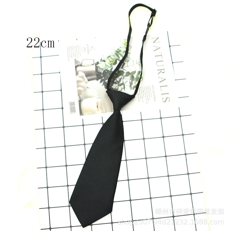 Gravata preta com zíper masculina, casual business, vários tamanhos, formal, novos acessórios