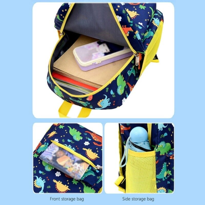 Kids Cartoon Backpack Preschool Kindergarten Bookbag Toddler School Bag for Boys Girls Dinosaurs, Large Capacity, Lightweight