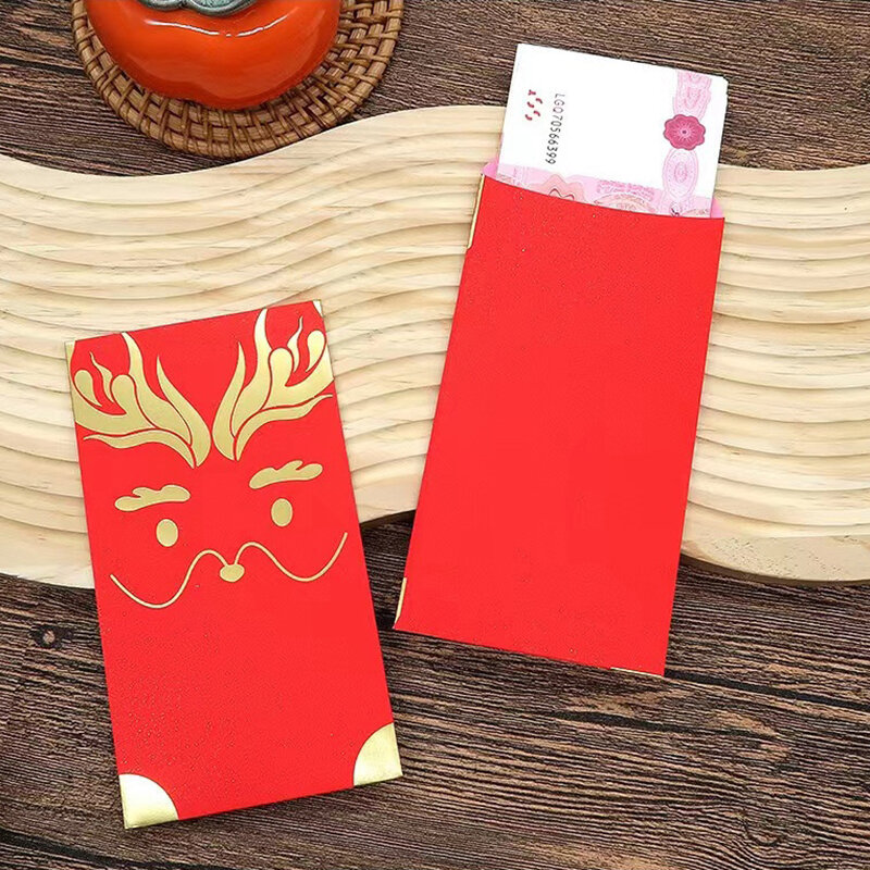 10 Stück Drachen jahr Hongbao rote Umschläge für 2024 Neujahr Frühlings fest rotes Paket Glücks geld pakete Kreativität Geschenkt üte