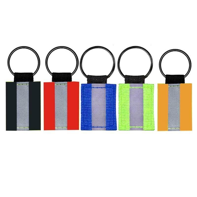 Keychain Pack of 10 Reflective Keychain Pendants for Nighttime Security
