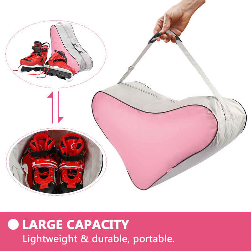 Сетчатая тканевая большая сумка-тоут, треугольная сумка для скейтбордов, сумка на плечо большой емкости, искусственная кожа (розовый)