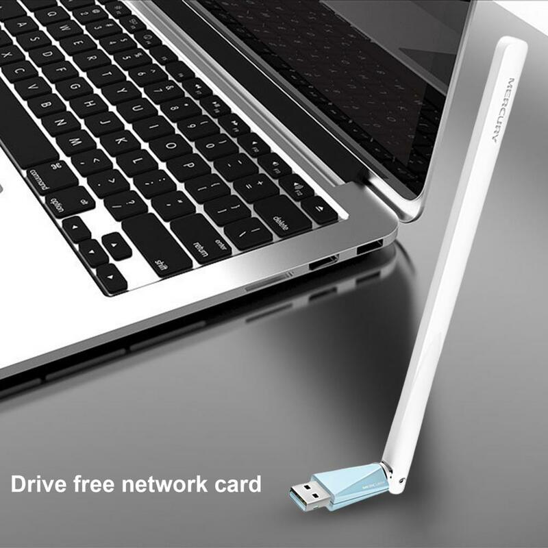 MW150UH WiFi Dongle receptor transmisión de alta velocidad Mini USB 2,4 GHzLaptop tarjeta de red inalámbrica con antena externa para Windo
