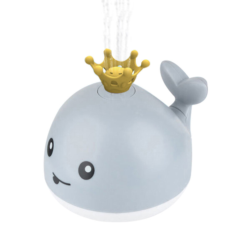 Elektryczny wieloryb w stylu kreskówki miga piłka woda tryskaczowa tryskaczowa wanienka do kąpieli zabawka zabawki z lampkami LED piłka zraszacz wanienka prysznic dla dzieci zabawki