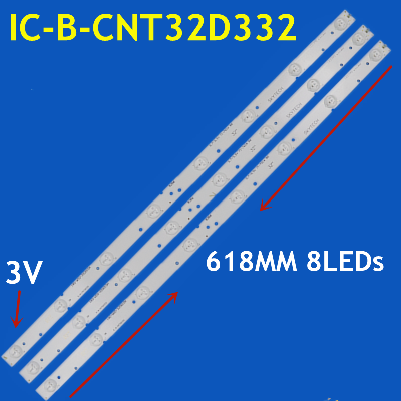 Striscia di retroilluminazione a LED 4 pezzi per JL.D3281235-06ES IC-B-CNT32D332 muslimyskytech ST-3240