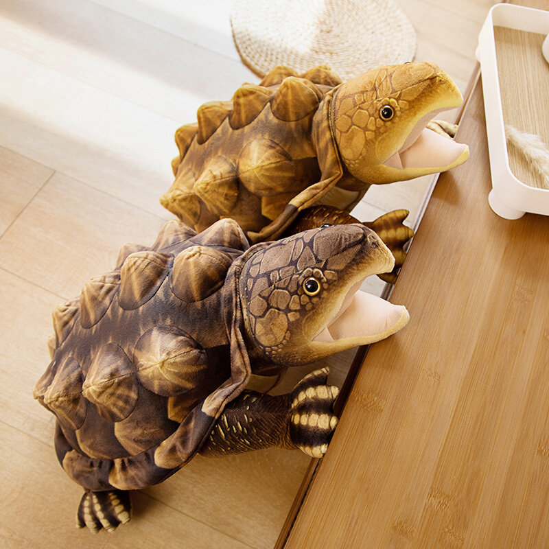60cm Simulation Snapping Turtle Plush Stuffed Lifelike Amphibian Doll Creative Wild Animal Pillow Room Decro Birthday Gifts