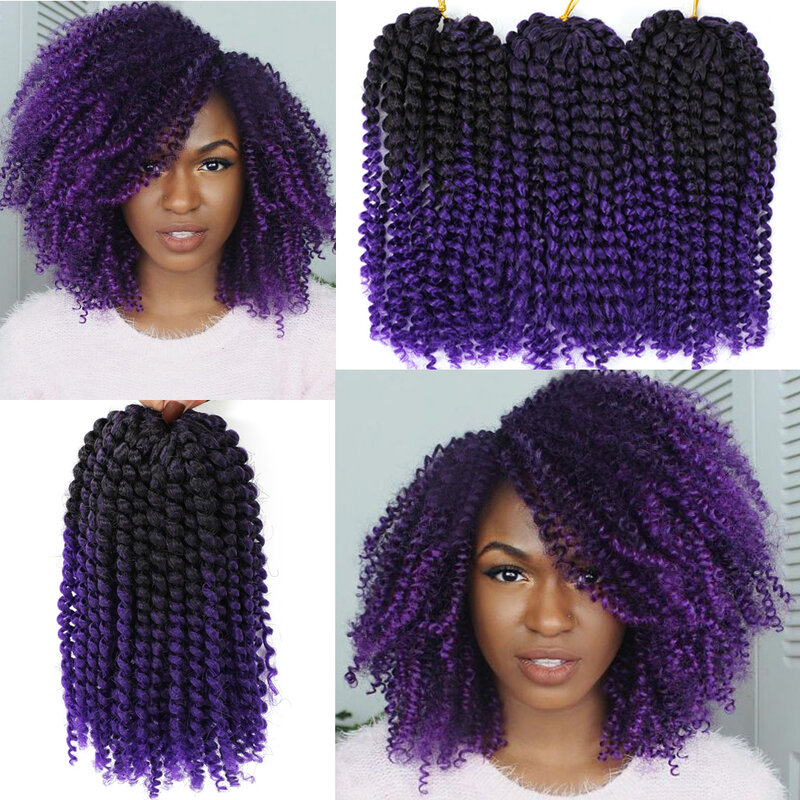 Marlybob Crochet Hair For Black Women pelo para trenzas africana pre-looped Kinky Curl Hair Braids for Faux Locs Crochet Hair