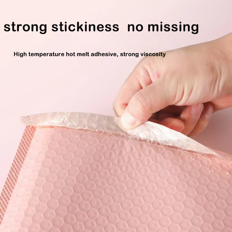 50Pcs Pink Poly Bubble Mailers Padded Envelopes Bulk Bubble Lined Wrap Polymailer Bags for Shipping Packaging Maile Self Seal
